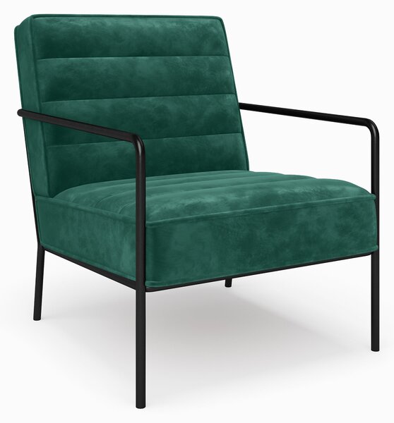 Bookham Velvet Metal Arm Accent Chair