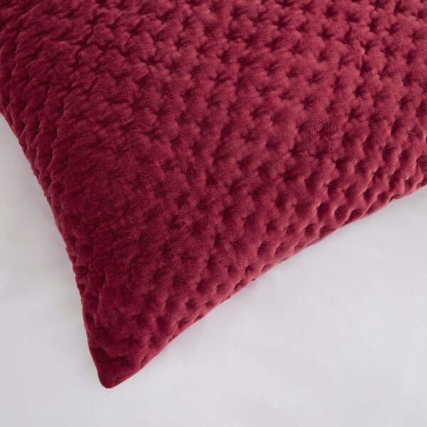 Dorma Genevieve Red Continental Square Pillowcase