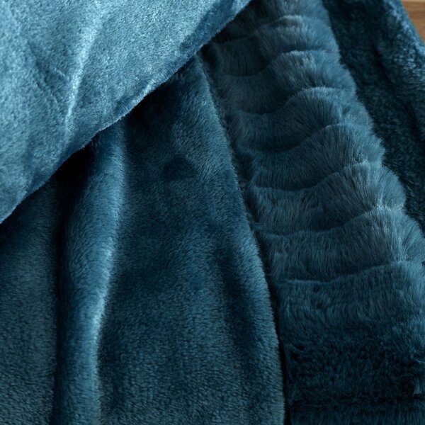 Catherine Lansfield Faux Velvet 150cm x 200cm Throw Blanket