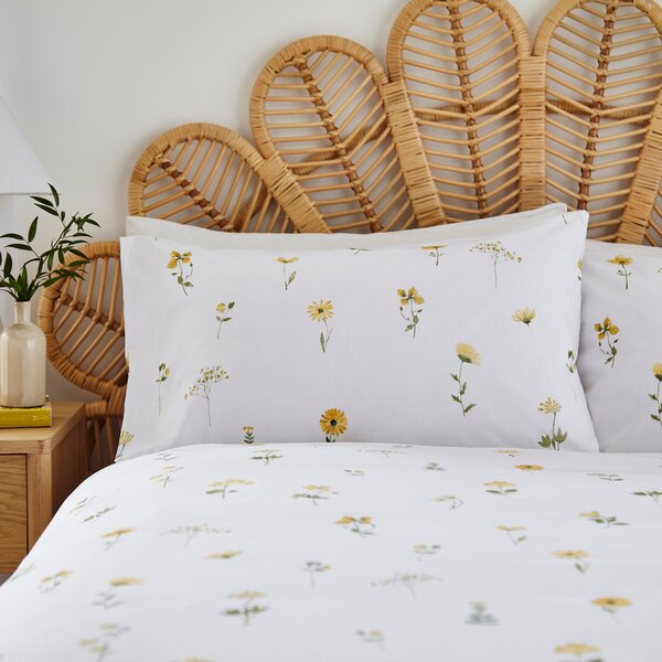 Pressed Floral Duvet Cover and Pillowcase Set