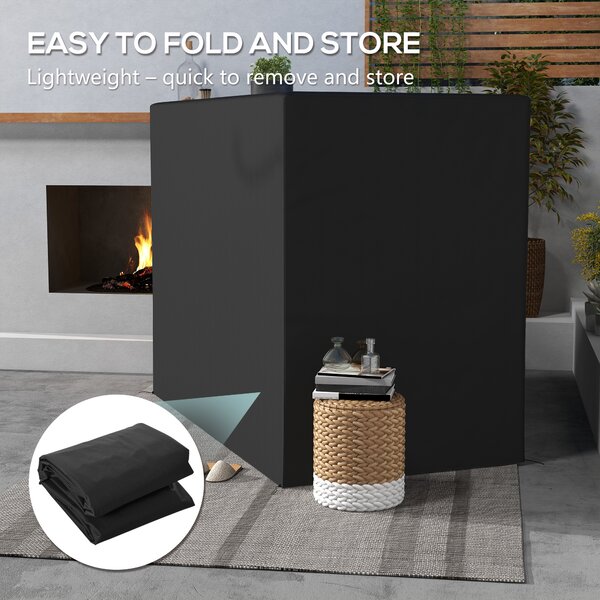 Outsunny 3-Seat Outdoor Garden Swing Chair Protective Cover Water UV Resistant, 240L x 133Wcm, Dark Grey Aosom UK