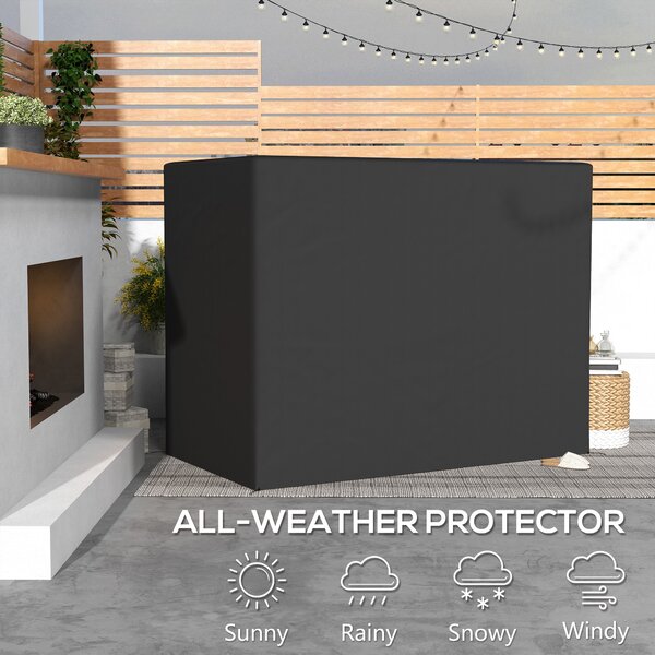 Outsunny 3-Seat Outdoor Garden Swing Chair Protective Cover Water UV Resistant, 240L x 133Wcm, Dark Grey Aosom UK