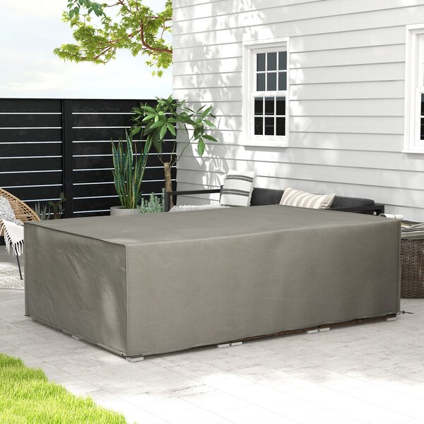 Outsunny Patio Furniture Cover: Rectangular Waterproof Protection for Table & Chairs, 222 x 155 x 67 cm, Grey Aosom UK