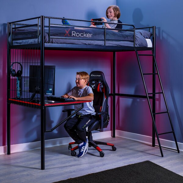 X Rocker Icarus XL Gaming High Sleeper Bunk Bed