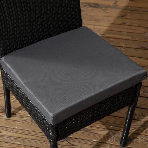 Outsunny Garden Seating: Armless Rattan Quartet, Weather-Resistant, Ebony Elegance Aosom UK