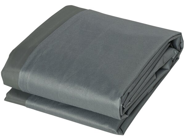 Outsunny Outdoor Oasis: Waterproof Anti-UV Patio Furniture Cover for Rattan Sun Lounger Set, Grey, 205L x 192W x 61H cm Aosom UK