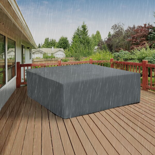 Outsunny Outdoor Oasis: Waterproof Anti-UV Patio Furniture Cover for Rattan Sun Lounger Set, Grey, 205L x 192W x 61H cm Aosom UK