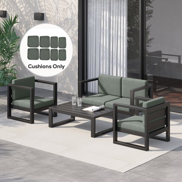 Outsunny Replacement Cushion Cover Garden Rattan Patio Furniture Seat Cover Polyester Outdoor- No Cushion Included Aosom UK