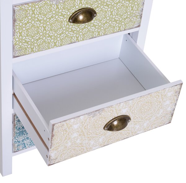 HOMCOM Storage Chest, 46Wx34Dx94H cm, Large Capacity, Sleek Design, Home Organisation, White Aosom UK