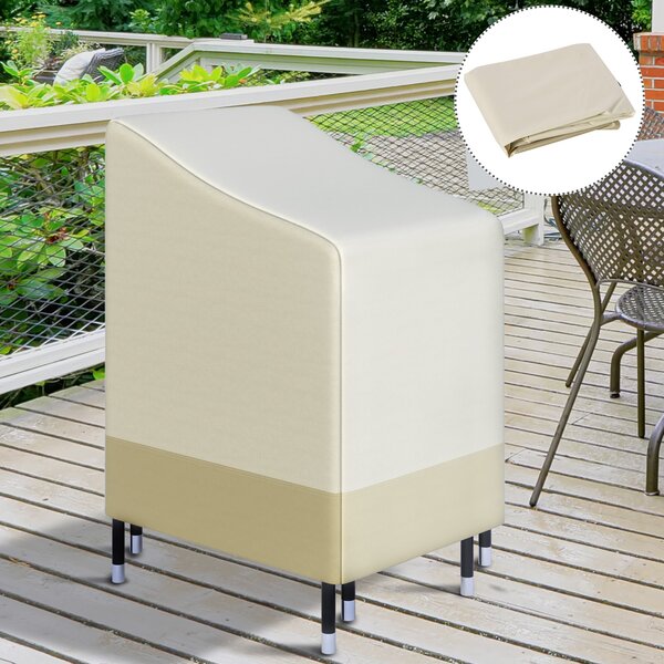 Outsunny Weatherproof Furniture Shield: 600D Oxford Fabric for Wicker Chairs, Patio Rattan Seating Protector, L70*W90*H115cm Aosom UK