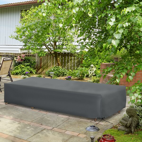 Outsunny Rattan Furniture Shield: Water-Resistant Oxford Cover for Lounge Sets, UV Protection, 200 x 73 x 35cm, Grey Aosom UK