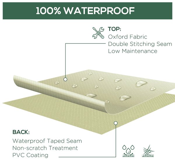Outsunny Weatherproof Furniture Shield: 600D Oxford Fabric for Wicker Chairs, Patio Rattan Seating Protector, L70*W90*H115cm Aosom UK