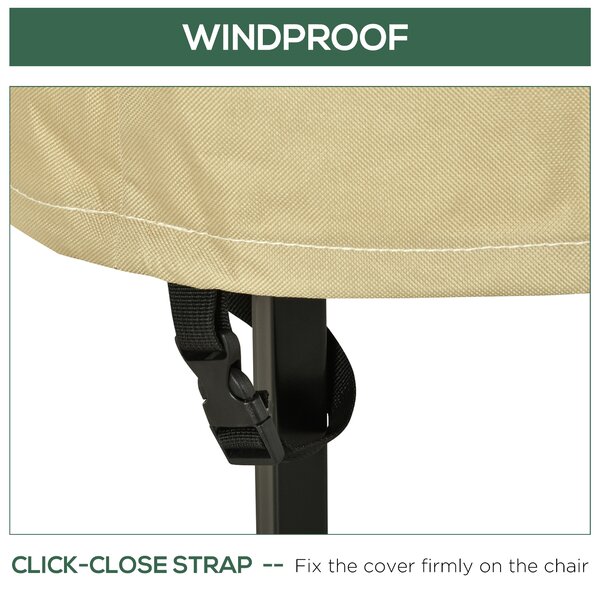 Outsunny Weatherproof Furniture Shield: 600D Oxford Fabric for Wicker Chairs, Patio Rattan Seating Protector, L70*W90*H115cm Aosom UK