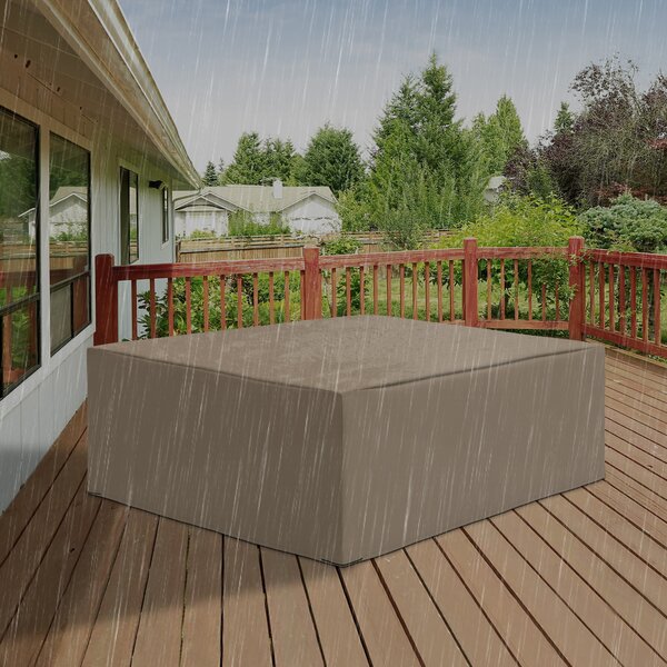 Outsunny Oxford Patio Garden Furniture Dining Table Chair Set Cover Water Protector Waterproof Anti-UV 275L x205W x 90Hcm – Beige Aosom UK