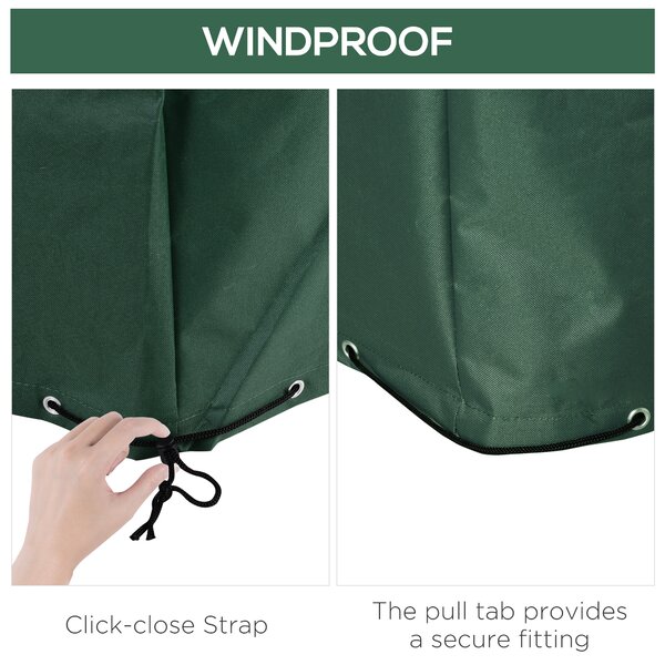 Outsunny Outdoor Furniture Protector: Waterproof Anti-UV Oxford Cover for Patio Sets, Green, Ample Size Aosom UK