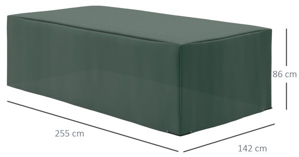 Outsunny Outdoor Furniture Protector: Waterproof Anti-UV Oxford Cover for Patio Sets, Green, Ample Size Aosom UK