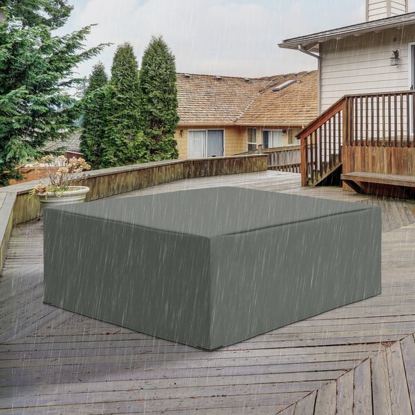 Outsunny Garden Furniture Cover, Oxford Patio Dining Set Protector, Waterproof, Anti-UV, 275L x 205W x 90H cm, Grey Aosom UK