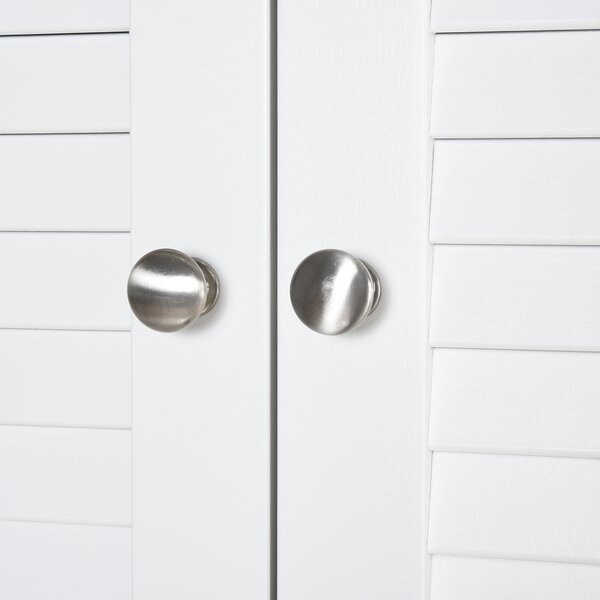 HOMCOM MDF Freestanding 6-Tier Bathroom Storage Cabinet White Aosom UK