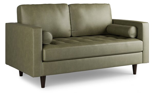 Zoe Distressed Faux Leather 2 Seater Sofa