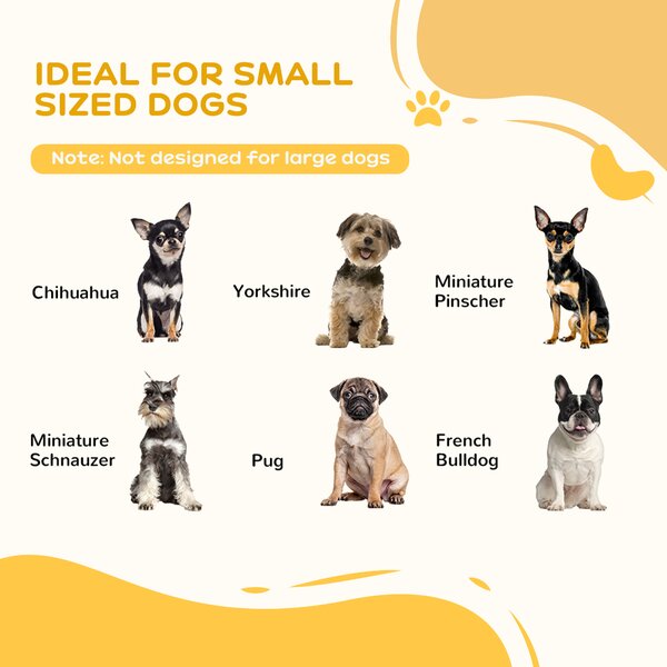 PawHut Dog Gate Wooden Foldable Small Sized Pet Gate Stepover Panel w/ Support Feet Freestanding Safety Barrier for House Doorway Stairs Aosom UK
