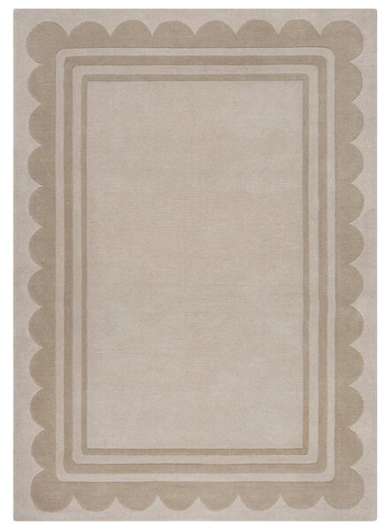 Lois Scallop Border Wool Rug