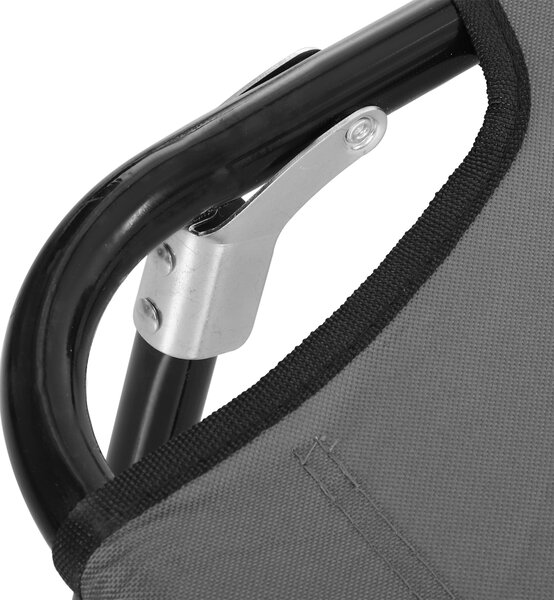 Outsunny Patio Sun Lounger with 5-Position Adjustable Backrest, Weather-Resistant Oxford Fabric, Grey Aosom UK