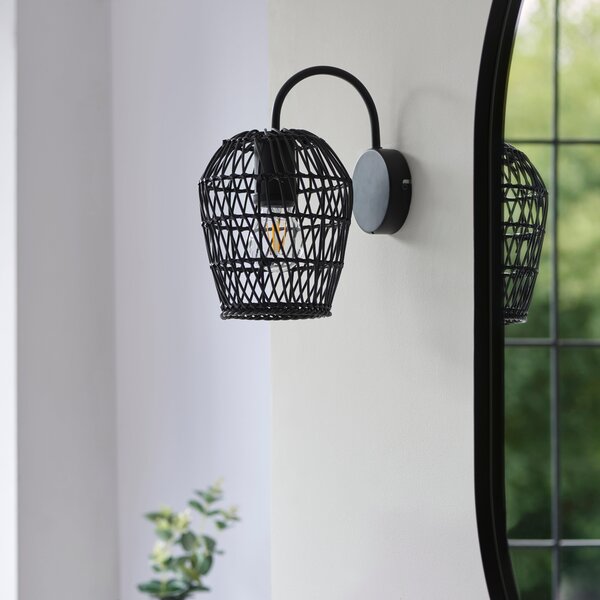 Kirra Bathroom Faux Rattan Wall Light