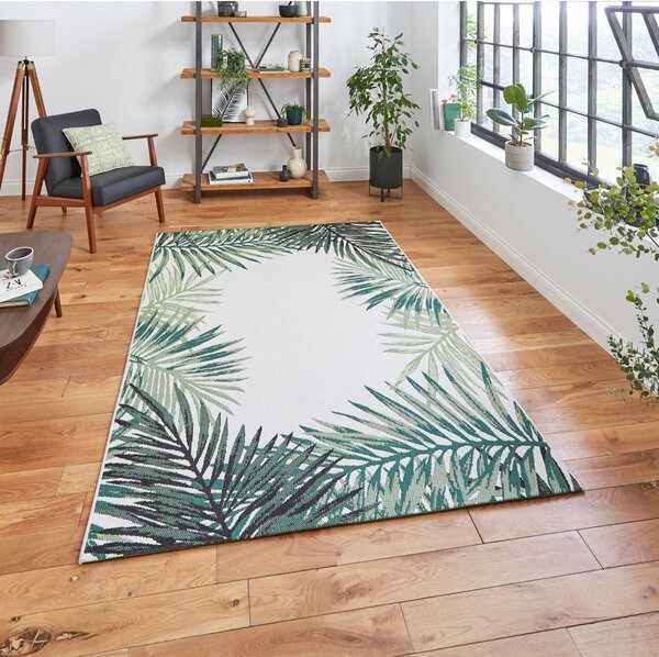 Miami Leaf Edge Indoor Outdoor Rug