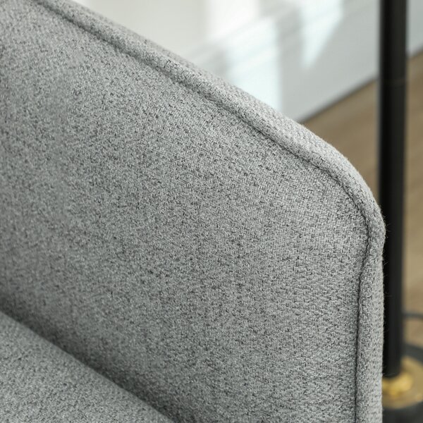 HOMCOM 2 Seater Sofas for Living Room, Fabric Couch, Button Tufted Love Seat with Cushions, Cat Scratch Resistant, Grey Aosom UK