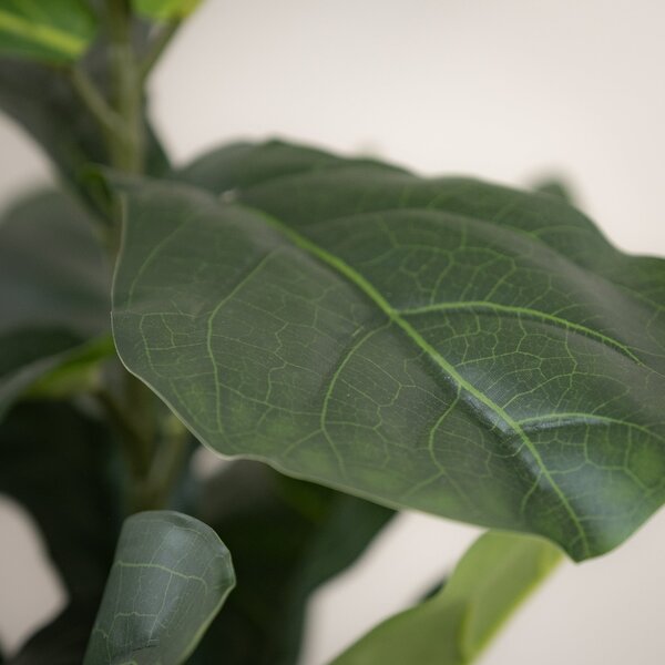 Artificial Real Touch Fiddleleaf Fig in Black Plant Pot