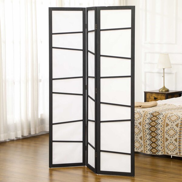 HOMCOM 3 Panel Room Divider, Wooden Folding Privacy Screen, Freestanding Wall Partition Separator for Bedroom, White Aosom UK
