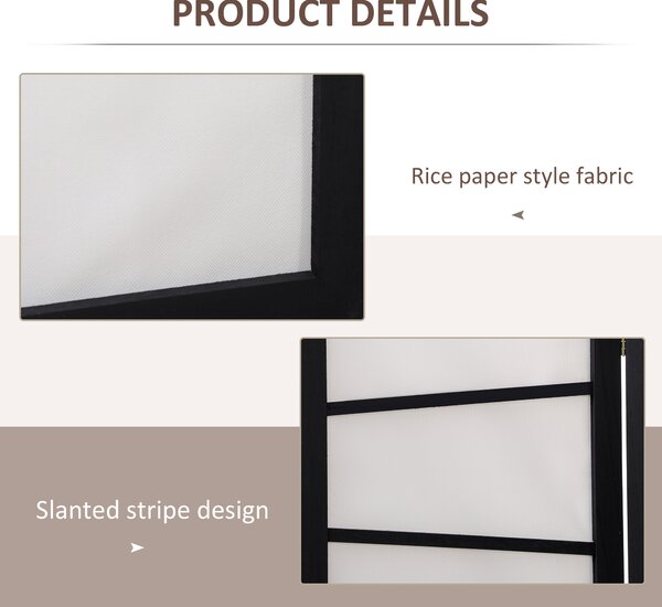 HOMCOM 3 Panel Room Divider, Wooden Folding Privacy Screen, Freestanding Wall Partition Separator for Bedroom, White Aosom UK