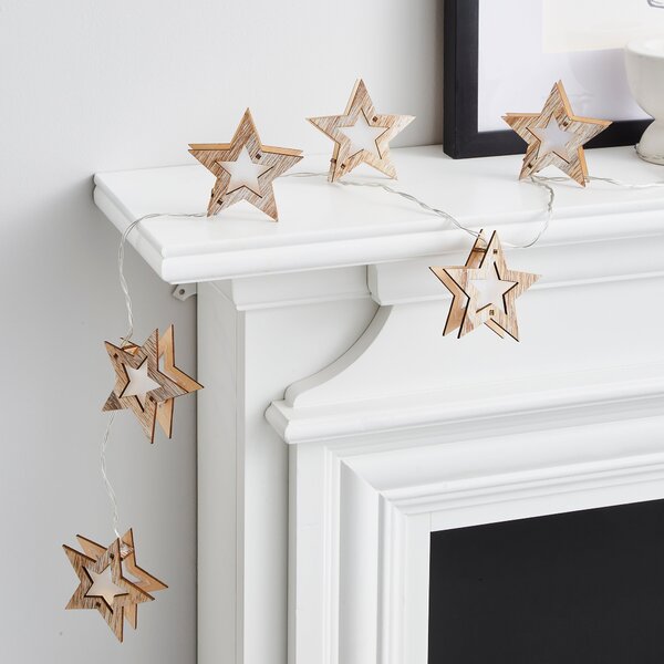 Wooden Star LED String Lights