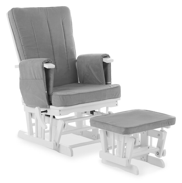 Obaby Deluxe Reclining Glider Chair and Stool