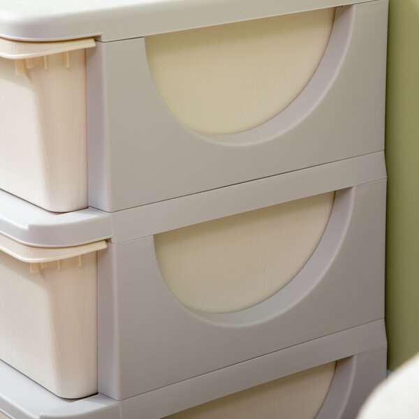 HOMCOM 3-Tier Toy Storage Box Kids Toy Storage with Removable Boxes, for Bedrooms, Playrooms & Other Children Areas, White Aosom UK