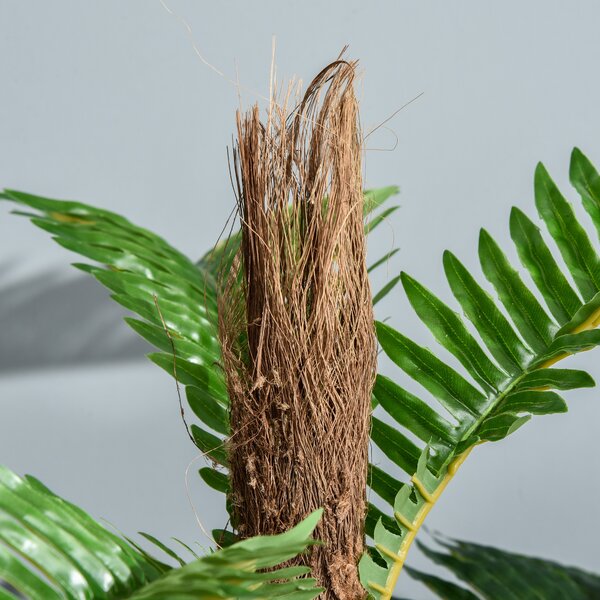 Outsunny Set of 2 Artificial Plant Tropical Palm in Pot, Fake Plants for Home Indoor Outdoor Decor, 150cm, Green Aosom UK