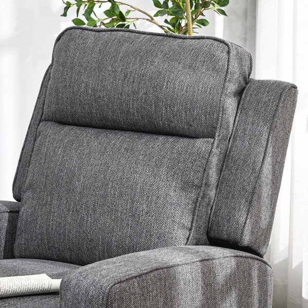 HOMCOM 150° Electric Reclining Chair, Armchair with Adjustable Leg Rest, USB Port, Charcoal Grey Aosom UK