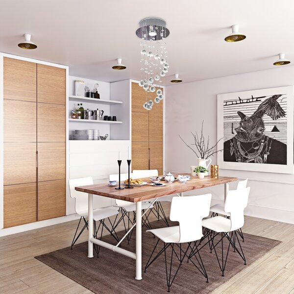 HOMCOM Metal Crystal Ceiling Light Chandelier Elegant Pendant Lamp Living Room Stairway Stairway Spiral Rain Drop Pendant Lamp Silver Aosom UK