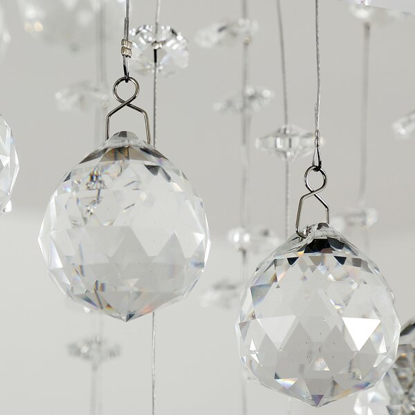 HOMCOM Metal Crystal Ceiling Light Chandelier Elegant Pendant Lamp Living Room Stairway Stairway Spiral Rain Drop Pendant Lamp Silver Aosom UK