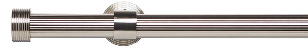 Ribbed Extendable Metal Eyelet Curtain Pole