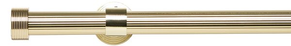 Ribbed Extendable Metal Eyelet Curtain Pole