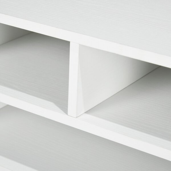 HOMCOM Three-Compartment Printer Storage Cabinet - White Aosom UK