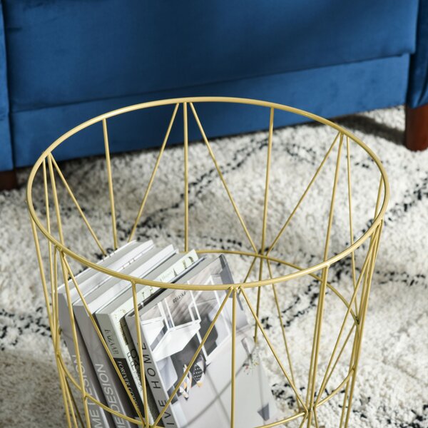 HOMCOM Set of 2 Nesting Side Tables with Storage, Round End Tables Coffee Tables with Steel Frame and Removable Round Top, White Aosom UK