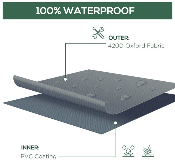 Outsunny Garden Sofa Shield: Waterproof Outdoor Furniture Cover for 2-3 Seater Sets, Durable Material Aosom UK