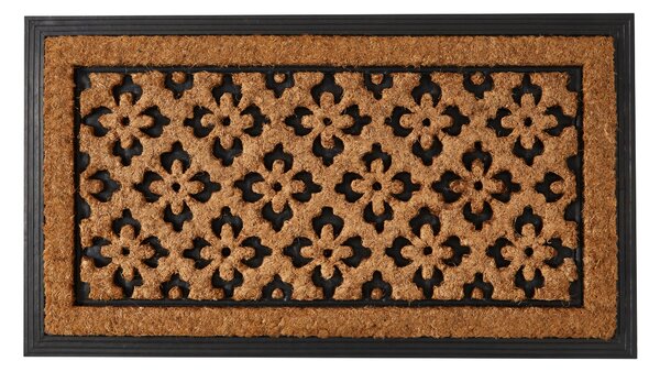 Trellis Rubber and Coir Doormat