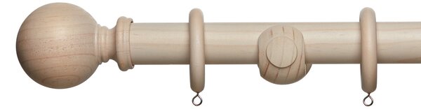 Churchgate Fixed Wooden Curtain Pole with Rings