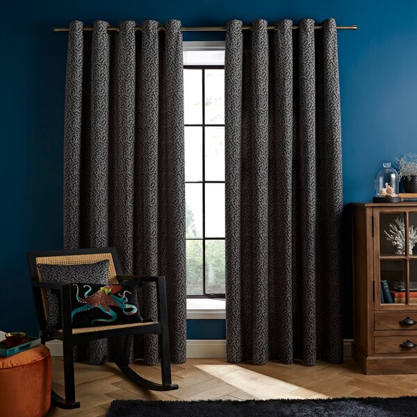 Natural History Museum Ditsy Coral Eyelet Curtains