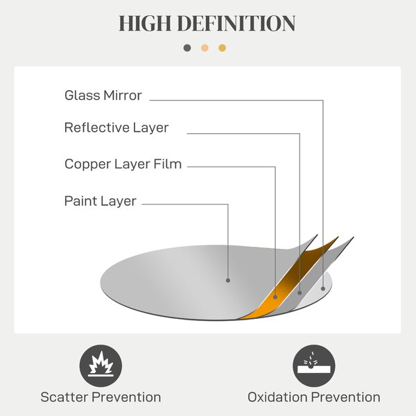 HOMCOM Abstract Metal Wire Wall Mirror, with Accessories - Silver Aosom UK