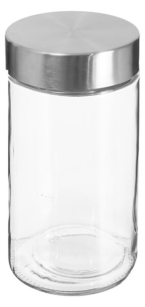 Set of 3 Screw Top Lid Glass Storage Jars