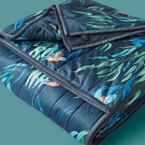 Kingfisher Peacock Bedspread